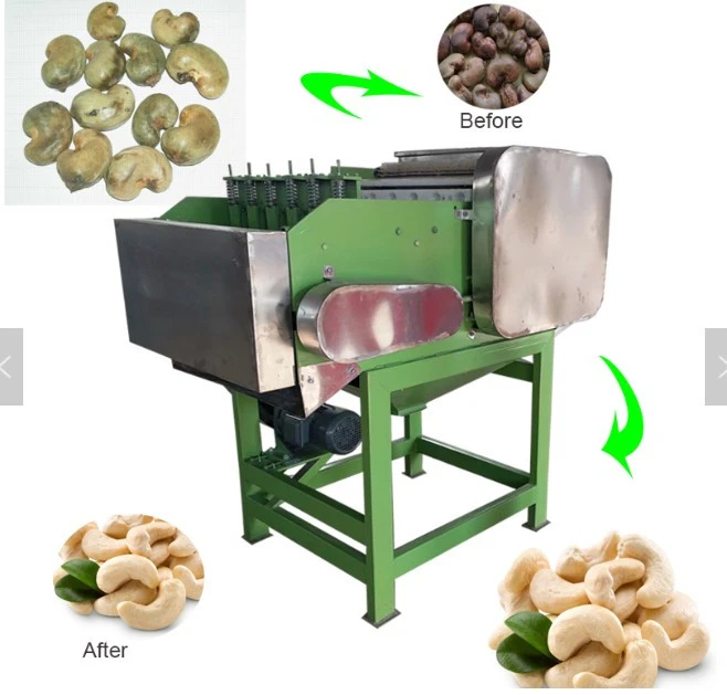 Electric industrial 4 knives 80kg  Cashew Nuts shell peeling removing processing making machine