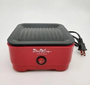 Electric Mini  Grill  BBQ Griddle  sandwich maker with oil less non stick wave pan for home use
