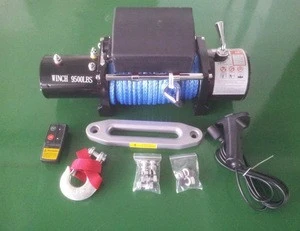 electric winch for 4x4 of 9500lbs with wireless remote control
