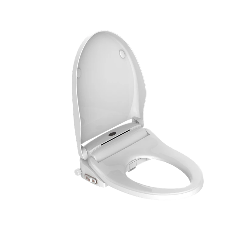 Electronic bathroom bidet toilet seat with hot cold mixer