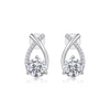 Elegant 1ct Moissanite Earrings - 925 Silver, 18K Gold Plated, Hypoallergenic, Unisex Jewelry for Anniversaries, Weddings, Gifts