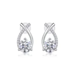 Elegant 1ct Moissanite Earrings - 925 Silver, 18K Gold Plated, Hypoallergenic, Unisex Jewelry for Anniversaries, Weddings, Gifts