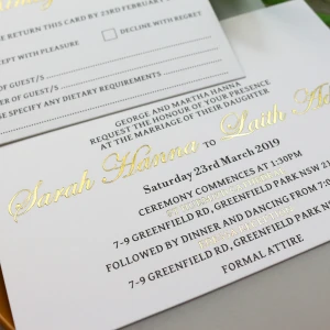 Elegant Classic Doc Wedding Invitation Card Letterpress Paper Craft for Event