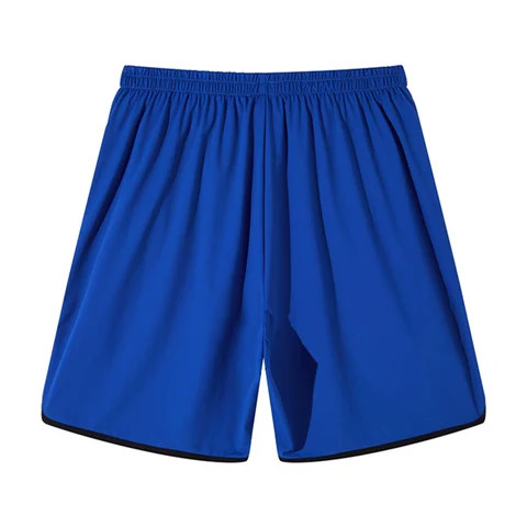 Embroidered Logo Blue Mens Shorts Polyester Quick Dry Fitness Men Shorts