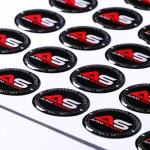 Epoxy Sticker 4 Cm Girl Dome Logo Oval Coated Label Resin Clear Blank Thick Metal Round Sheet Black Brand Decal Outdoor Words