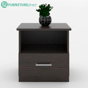 Escot 1 drawer bedside table - Wenge Malaysia modern living room application