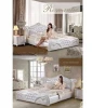 European antique design bedroom furniture king size leather luxury soft bed