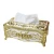 Import European style Luxurious rose tissue box Holder Cover Electroplating process Tissue Holders (gold&amp;white) from China