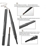 Eyebrow Kit Razor Pencil Brush Stencil Scissors Tweezers Grooming Kit with Mirror for Men and Women