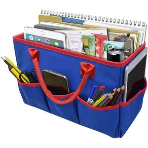 Fabric Office Desktop File Folder Art Organizer Toy Storage Box Caddy Teacher Tote Bag