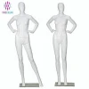 Faceless window display standing female mannequin