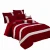 Import Factory 90gsm microfiber embroidery red comforter sets from China