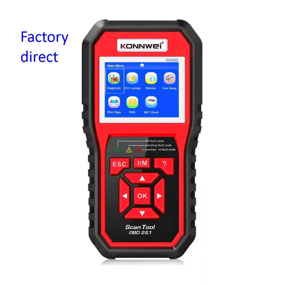 Factory Direct 2.8 inch Screen Car Diagnostic Tools Auto Diagnostic Scanner KONNWEI KW850 Escaner Automotriz OBD2