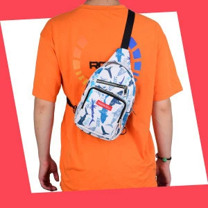factory direct casual bag shouldersports small backpack female men&#39;s chest bag student pu waterproof messenger bag