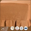 Factory direct elegant style brown fancy table skirt