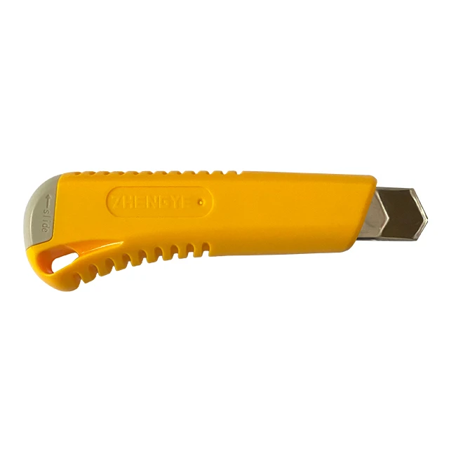 Factory direct sale 18mm plastic handle utility knife box cutterr for cutting paper utility knife manual paper cutterr