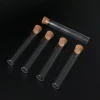 Factory Direct Sale Handmade Heat Resistant Borosilicate Glass Test Tube With Cork Lid For Laboratory