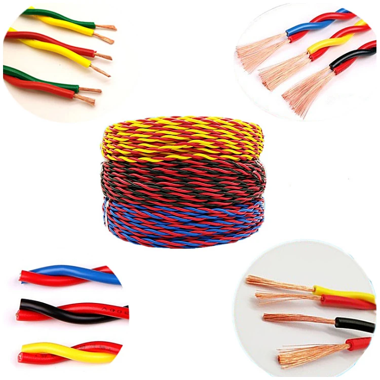Factory direct sales  PVC Insulated Flexible Cable RVS 1mm1.5mm2.5mm Twisted Pair Flexible electrical wires for house wiring