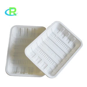 Factory hot sale corn starch biodegradable compostable meat tray disposable