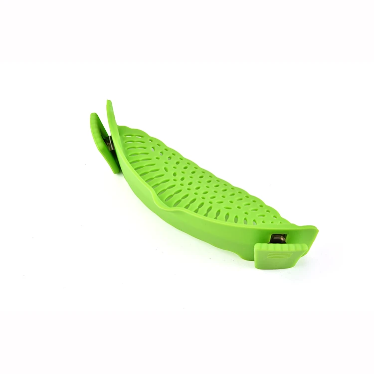 Factory hot sale foldable collapsible silicone colander silicon vegetable strainer