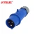Import Factory IP44 Industrial Waterproof Plug and Socket QY248 16A 2P+E IP44 220V Electrical Male from China