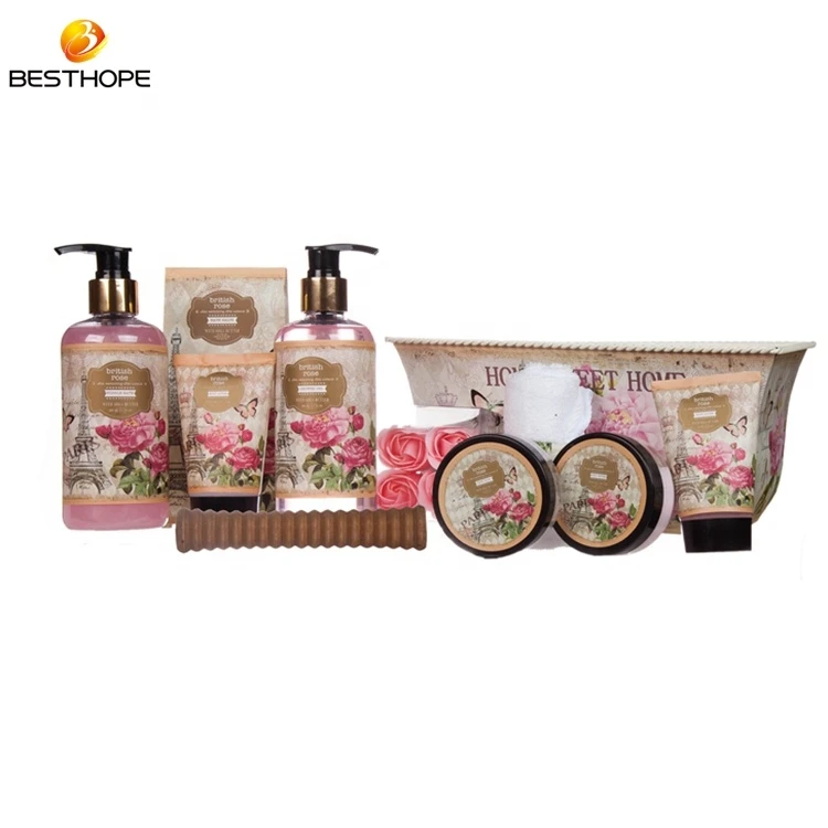 Factory mothers Day gift rose fragrance home spa kit shower gel body care bath gift set
