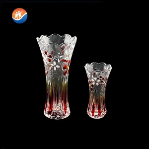 factory price crystal glass flower vase with different sizes