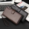 Factory wholesale Big capacity baellerry fashion mens casual long clutch wallet folded multifunctional phone clutch