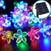 Fairy Lights with Flowers 21ft 30 LEDs Cherry Blossom String Light 8 Flash Changing Modes Christmas Lights for Garden Curtain