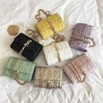 Fashion Linger Crossbody One Shoulder Tassel Small Square Bag PU Soft Surface Messenger Bag