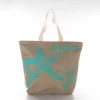 Fashion Starfish Printed Canvas Handbag Beach Bag
