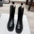 Import fashion women winter black leather boots  classic casual  boots women shoes from China
