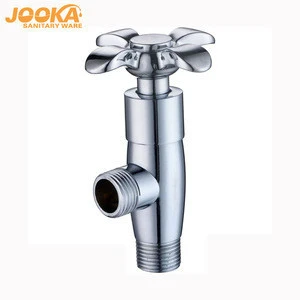 Faucet accessories flower handle chrome water stop angle valve