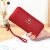 FD1002 Amazon 2019 Korea Style Cherry Accessory Forever Young Long Design Ladies Leather Phone Purse Wallet Card Holder