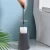 Import FF375 Plastic Bathroom Toilet Cleaning Brush with Holder Free Standing Long Handle Toilet Brush Set from China