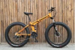 Folding Snowmobile Double Shock Absorbing Double Disc Brake Soft Tail Mountain Bike 4.0 Widening Big Tire 26-inch Bicycle