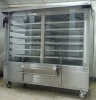 Food Display Steaming Warmer showcase Applied for Gas