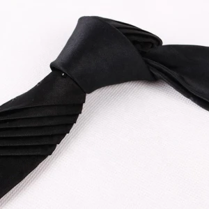 formal custom mens solid color crystal 100% silk pleated ties for business