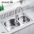 Import Free accessories Built in double drainboard stainless steel kitchen sinks one moulding K124306E from China