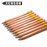 FREE SAMPLES 3.5 Natural Wood HB Golf Pencil Rounded Personalised Lapices Golf Half Pencils Custom Logo Mini Natural Wood Pencil