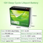 Free Shipping 12.8V 20Ah Lifepo4 12V 24V Li Ion 12 20Ah Akku Ionen Baterie Pack Battery Lithium Ion Battery Phosphate Battery