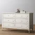 Import French antique white bedroom sets furniture wooden chest dressers 6 drawers with mirror from China