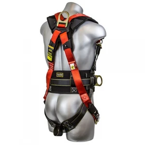 Full Body Standard Construction Safety Harness Kit with Single Hook Shock Absorbing Lanyard, Fall Protection Universal Harnesses