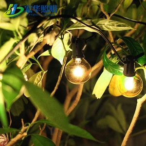 G40 10FT 25FT outdoor decorative patio garland holiday string lights