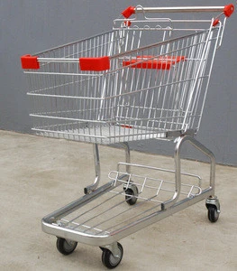 Germany Style Shopping Trolley Metal Supermarket Shopping Trolley Cart RH-SG150 shopping trolley with heavy duty wheels