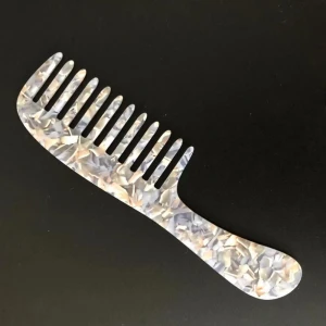 Gift For Long Hair Handmade Cellulose Acetate Hair Comb With Handle