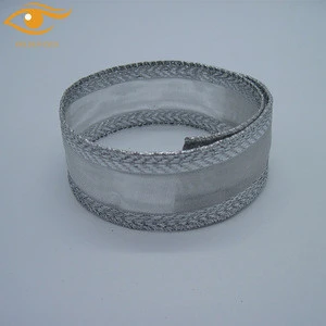 Gift Wrapping Silver Wire Edge Trim Organza Fabric Ribbon