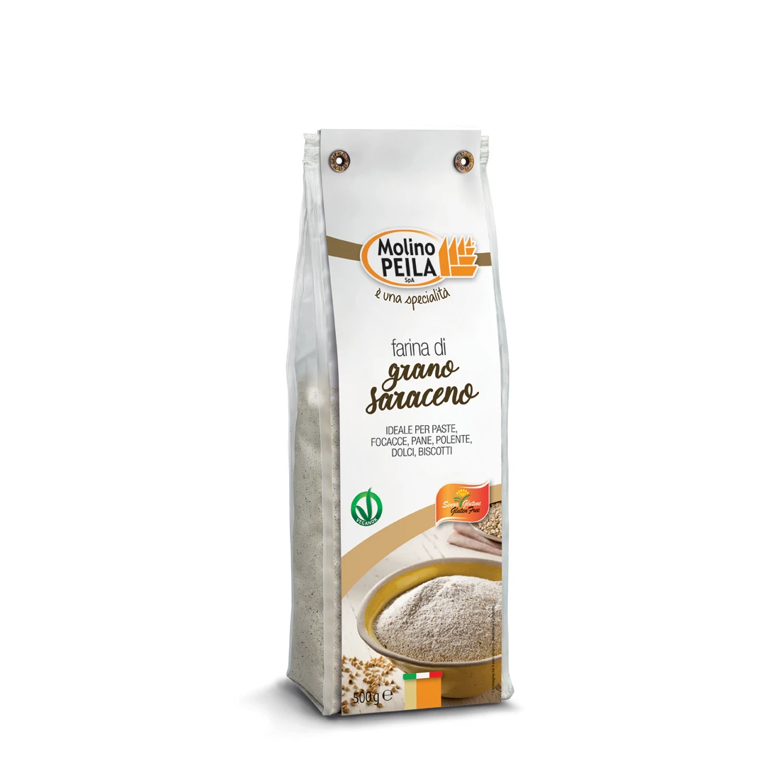 GLUTEN FREE buckwheat flour 12 x 500 g MADE IN ITALY