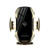 Gold Car mount wireless charger holder 10w automatic function phone holder for iPhone for Samsung