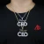 Import gold silver color two tone plated hip hop bling 5A cz jewelry iced out baguette cz young CEO charm pendant tennis chain necklace from China